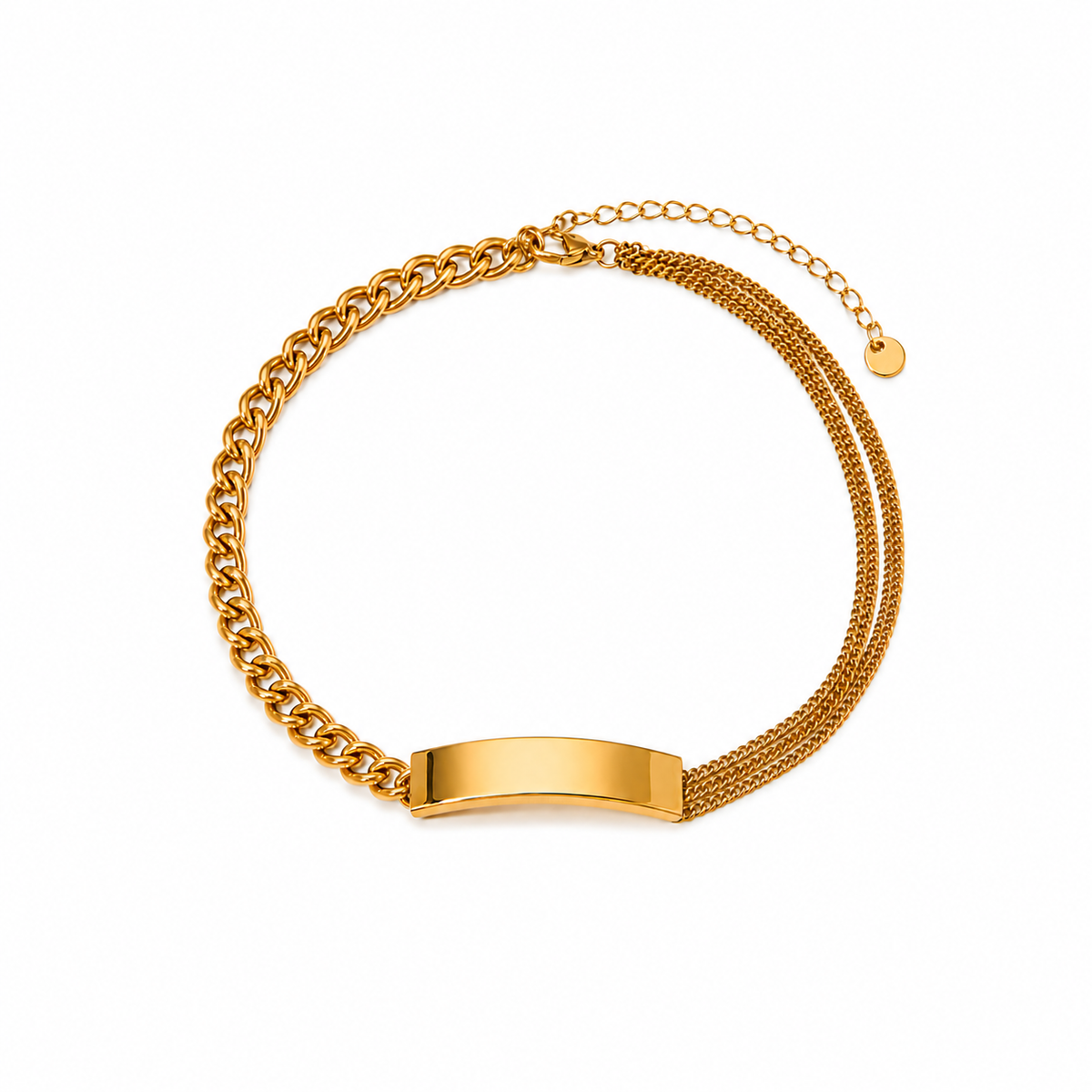 Smara Glossy Curved Necklace