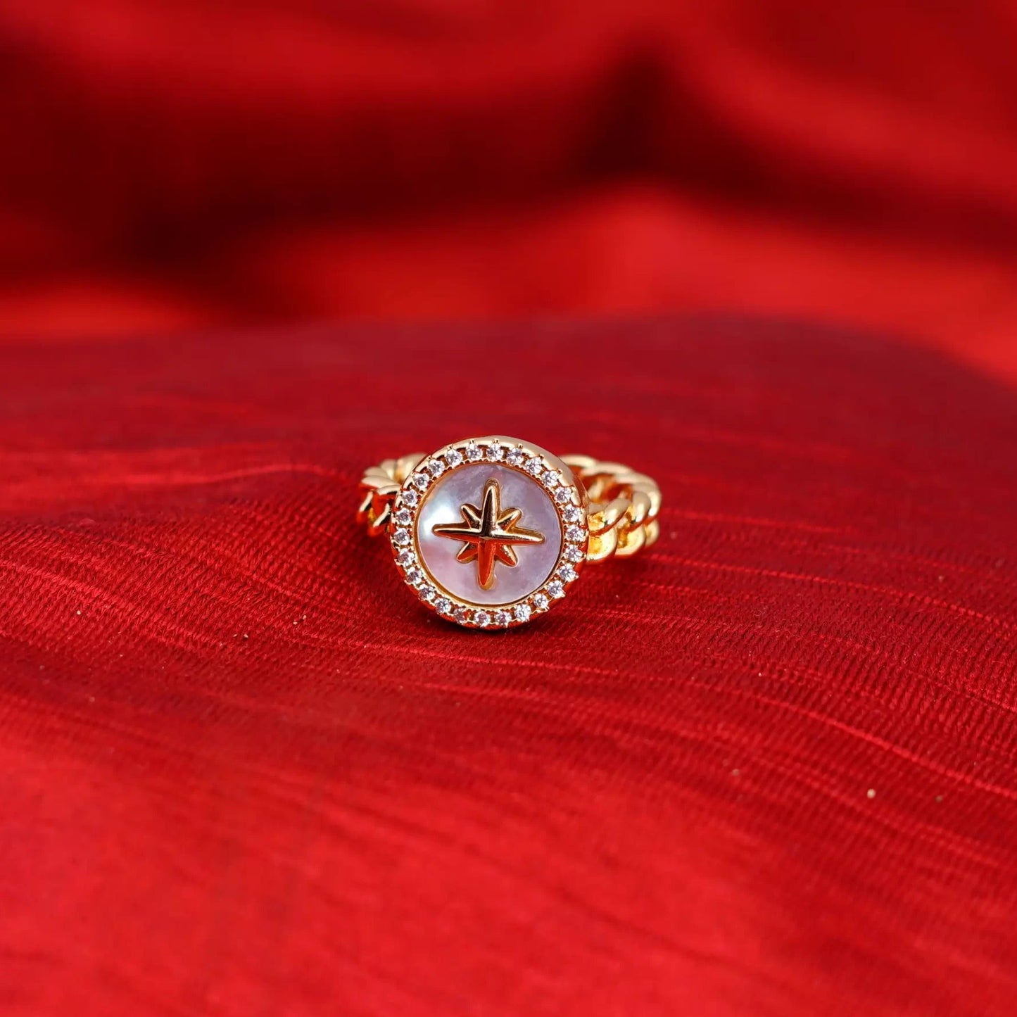 Smara Starburst Adjustable Ring