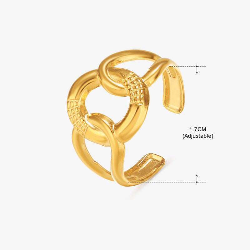 Smara Hollow Round Adjustable Ring