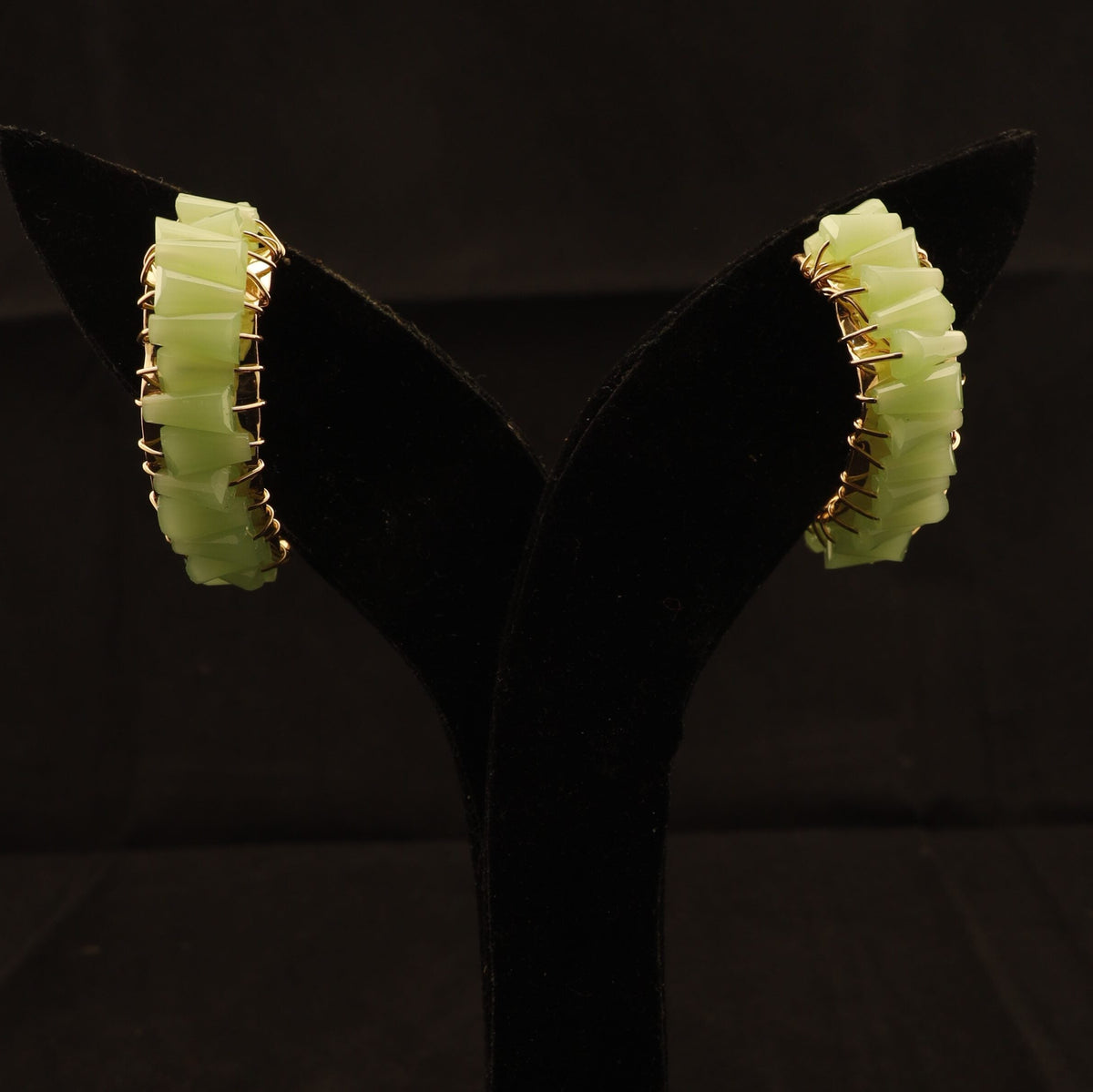 Smara Half-Hoop Tropical crystal earrings
