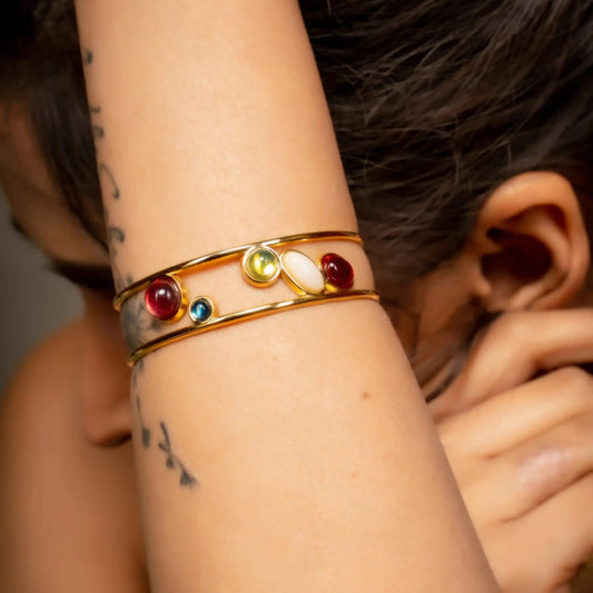 Smara Opulent Gems Cuff Bangle