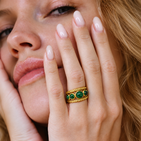 Smara Tiger Eye Adjustable Ring