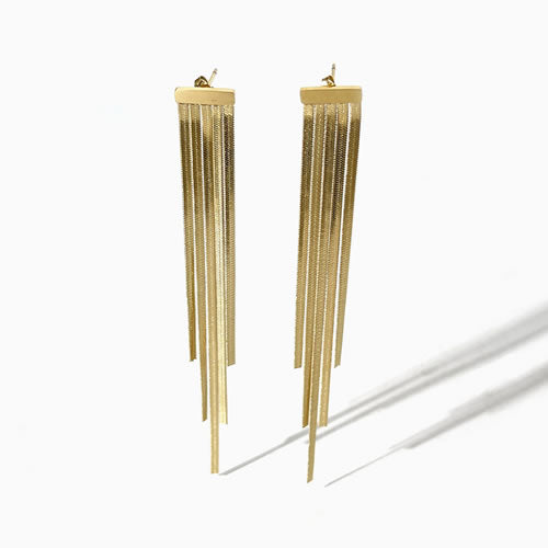 Smara Bold Chain Tassel Earrings