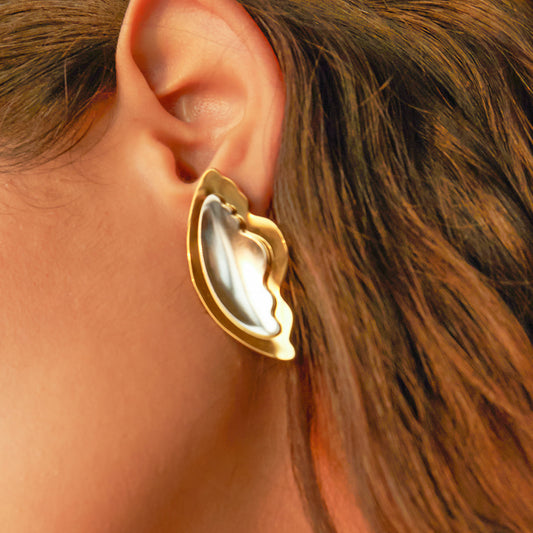 Smara Color Block Wing Stud Earrings