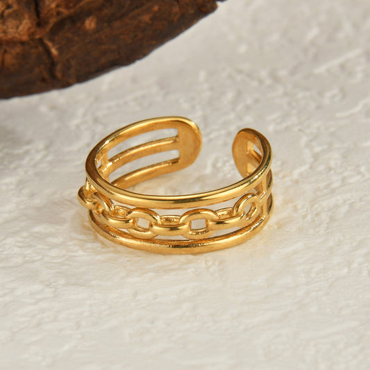Smara Hollow Chain Adjustable Ring
