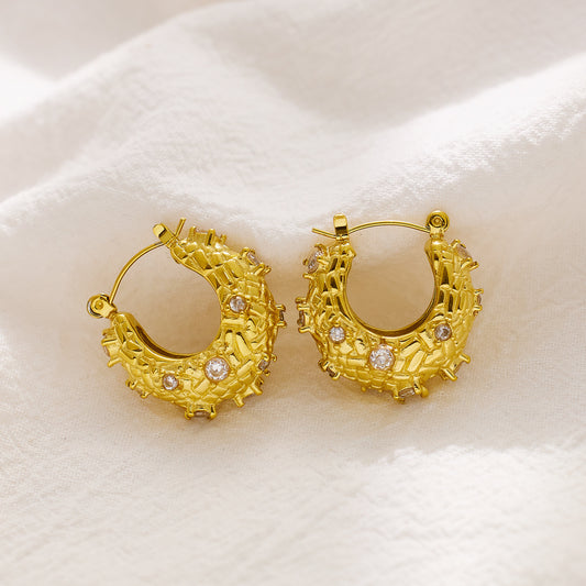 Smara American Diamond Studed Geometric Earrings