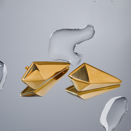 Smara Gold Rhombus Earrings
