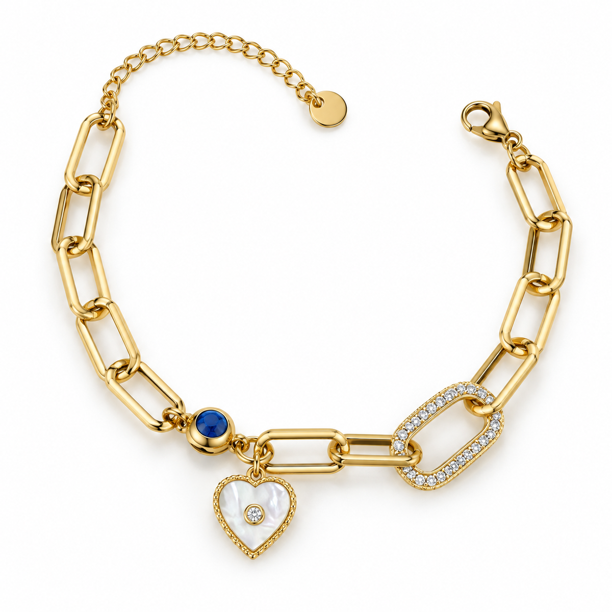Smara Mother of Pearl Heart Bracelet
