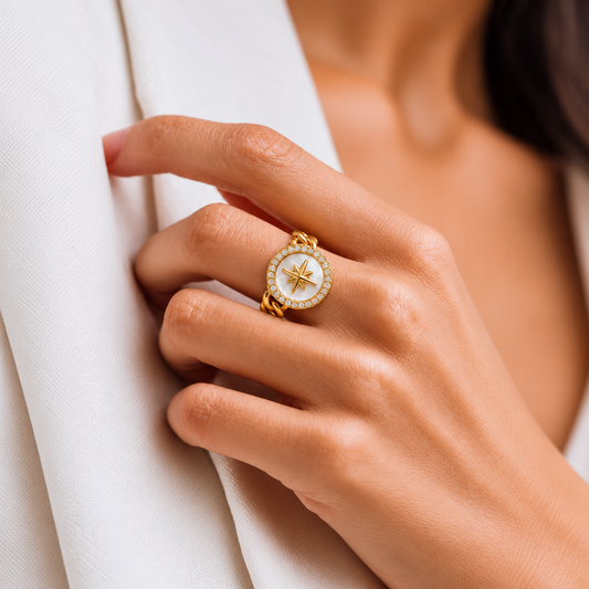 Smara Starburst Adjustable Ring