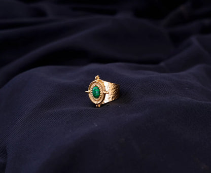 Smara Geometric Tiger's Eye Stone Adjustable Ring