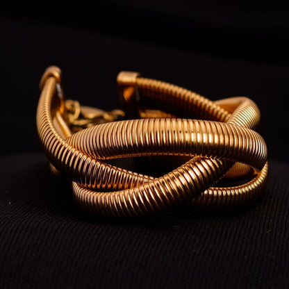 Smara Snake Bone Chain Multi-Layered Bracelet