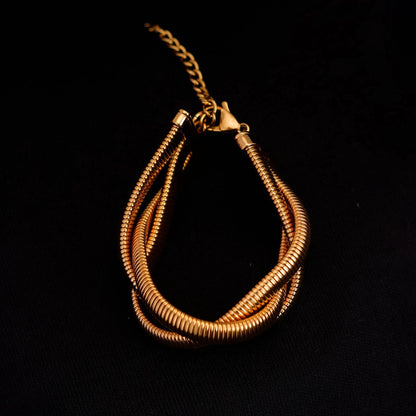 Smara Snake Bone Chain Multi-Layered Bracelet