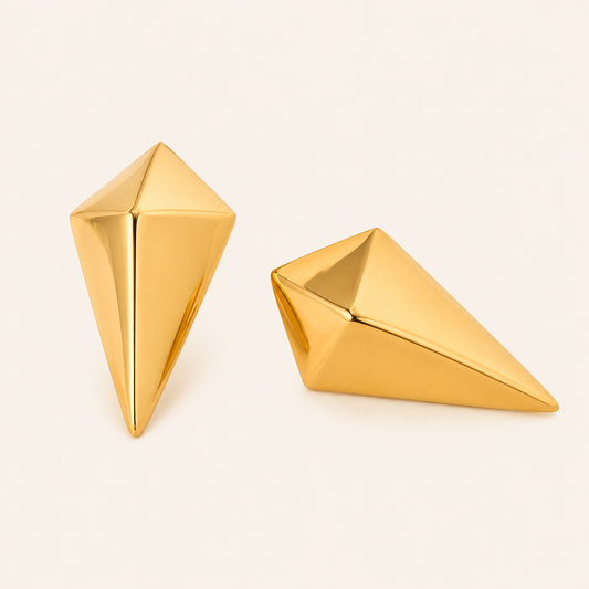 Smara Gold Rhombus Earrings
