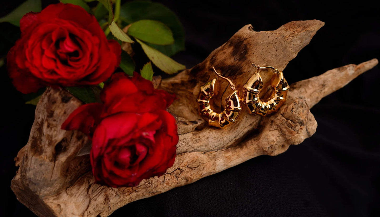 Smara Bamboo Round Earrings