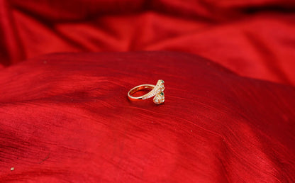 Smara Double Headed Snake Adjustable Ring