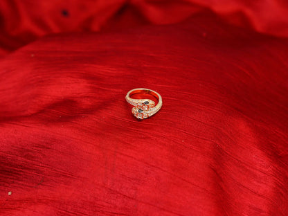 Smara Double Headed Snake Adjustable Ring