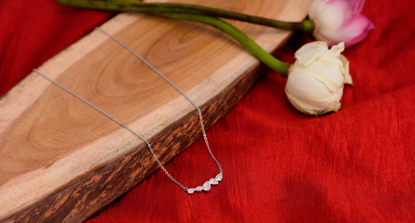 Smara Diamond Drop Shaped Necklace