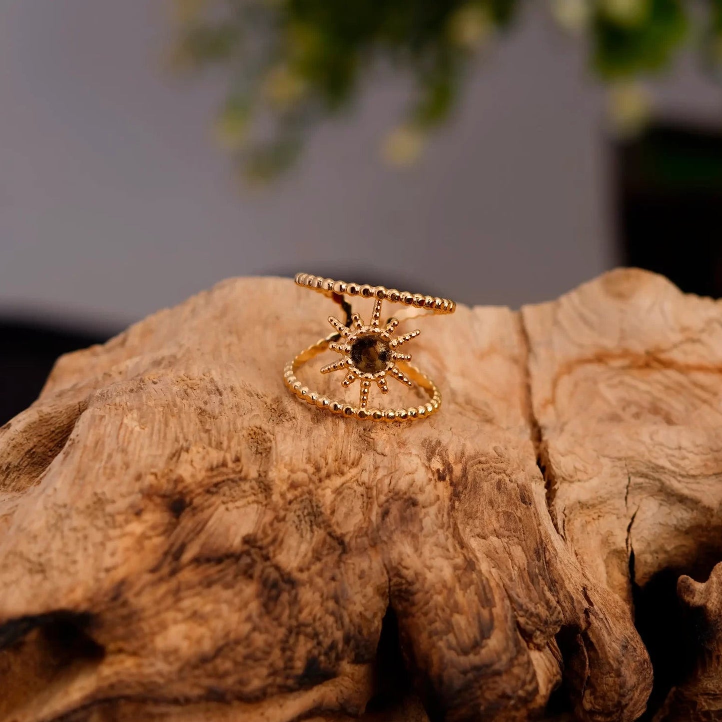 Smara Sunburst Adjustable Ring