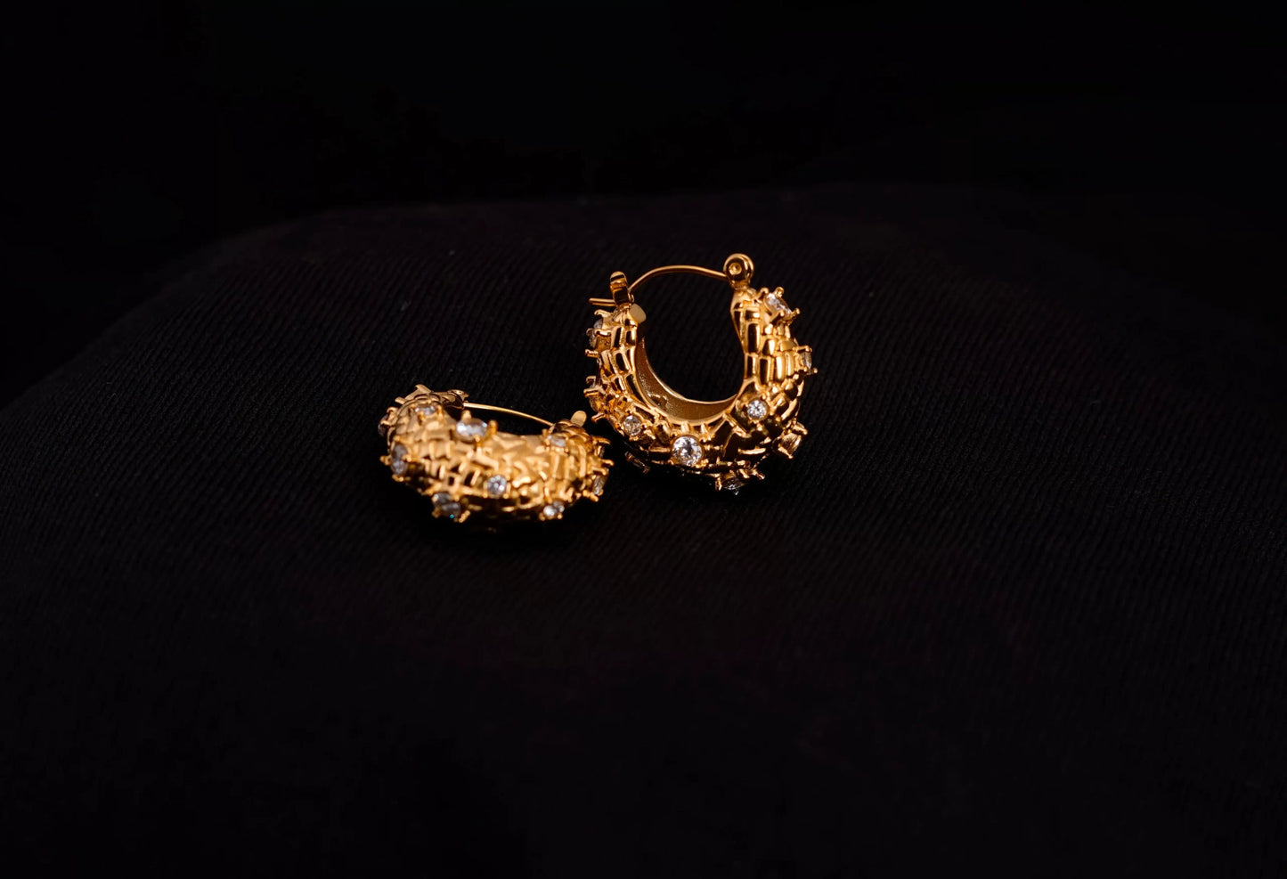 Smara American Diamond Studed Geometric Earrings