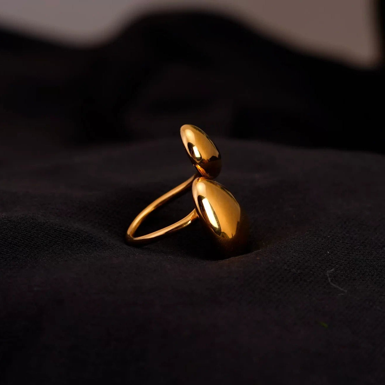 Smara Vougish Glossy Geometric Adjustable Ring