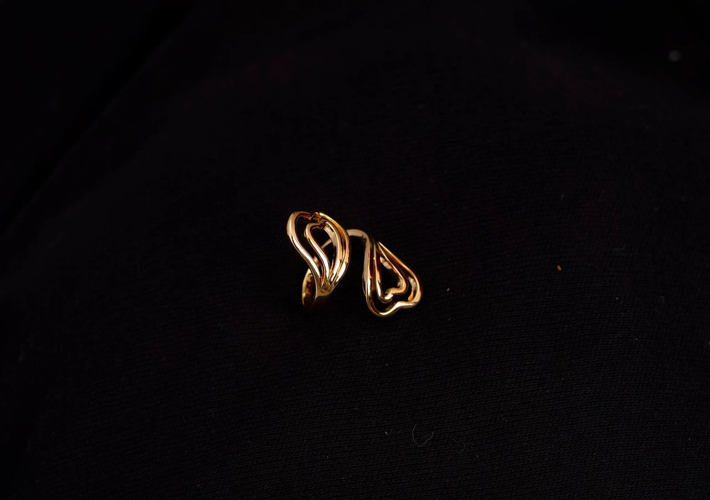 Smara Hollow Love Adjustable Ring