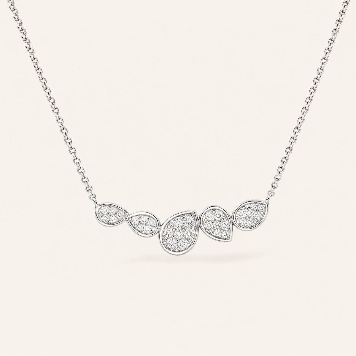 Smara Diamond Drop Shaped Necklace