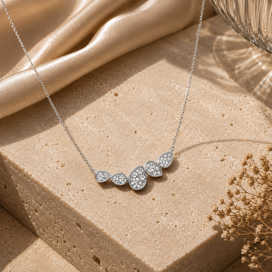 Smara Diamond Drop Shaped Necklace