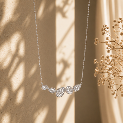 Smara Diamond Drop Shaped Necklace