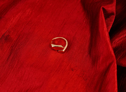 Smara Gold Geometric Adjustable Ring