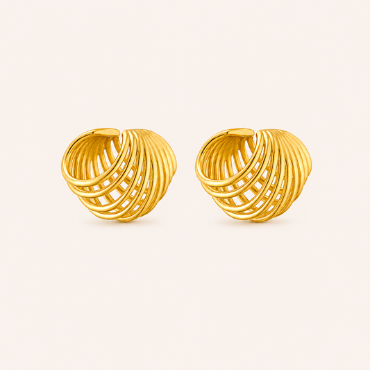 Smara Geometric Hollow Ear Clips