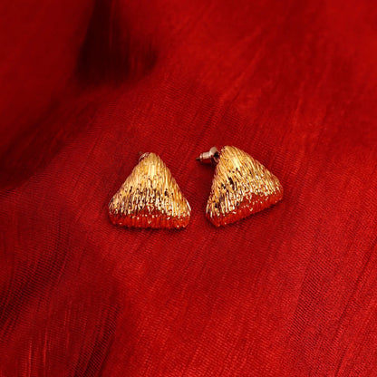 Smara Tringular Textured Earrings
