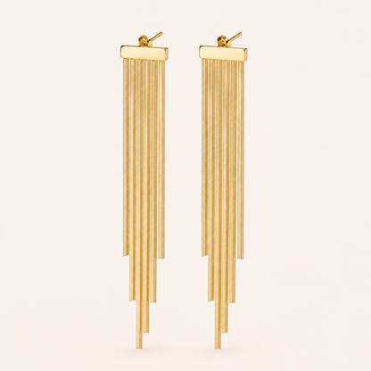 Smara Bold Chain Tassel Earrings