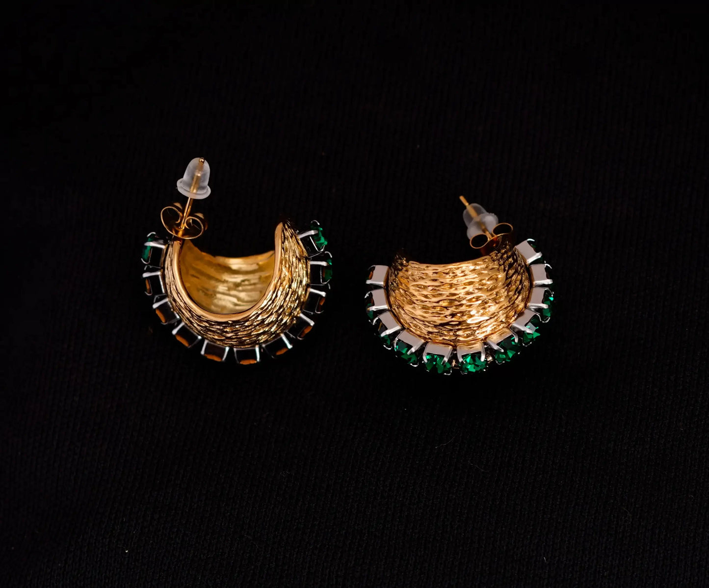 Smara Gold Ball Stone Studded Earrings