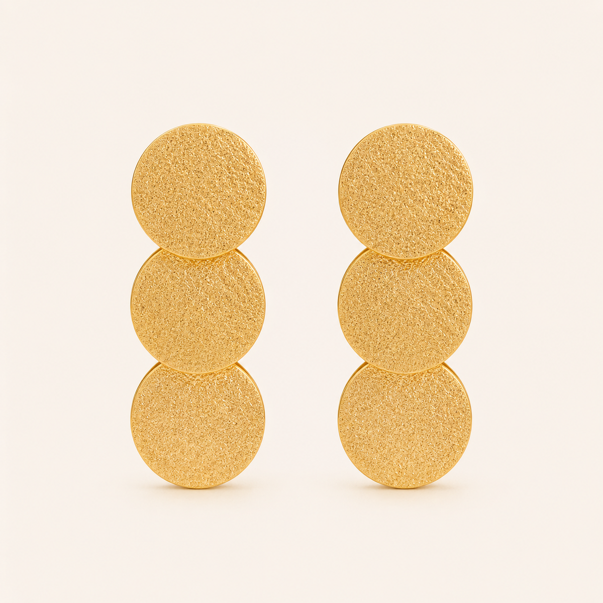 Smara Round Sparkly Dangler Earrings