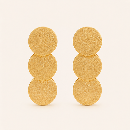 Smara Round Sparkly Dangler Earrings