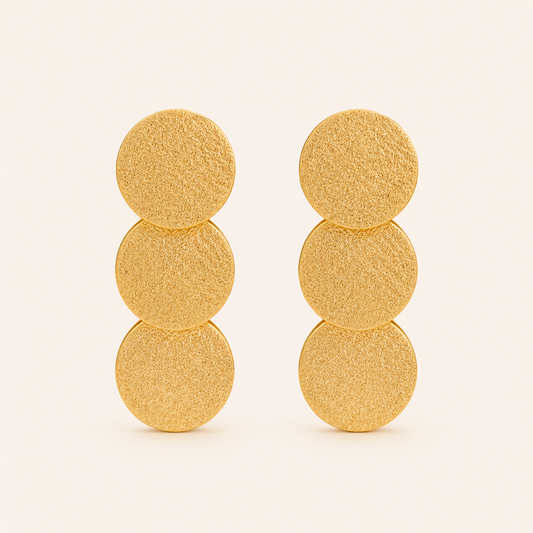 Smara Round Sparkly Dangler Earrings