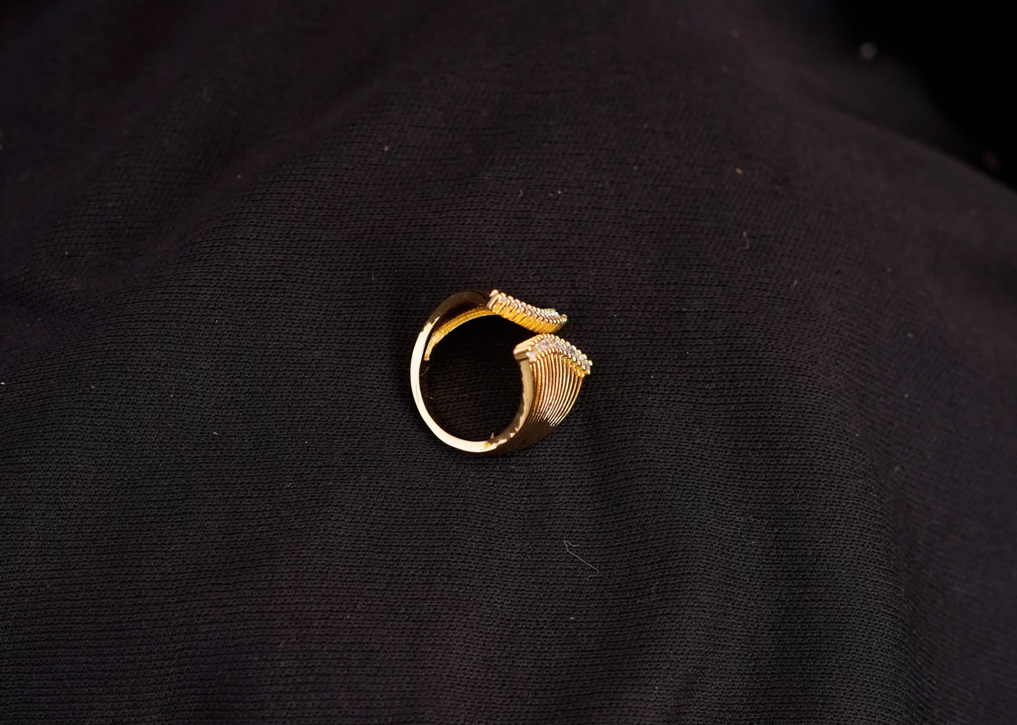 Smara American Diamond Studed Adjustable Ring
