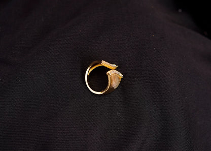 Smara American Diamond Studed Adjustable Ring