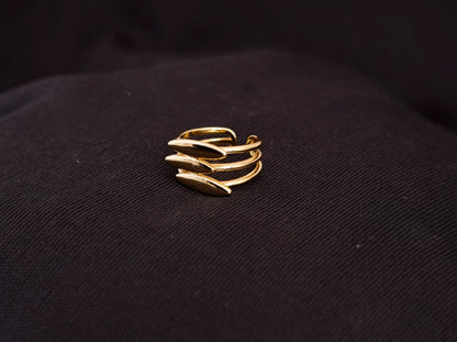 Smara Gold Plated Geometric Adjustable Ring