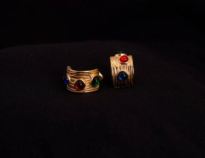 Smara Muti-Coloured Half-Hoop Earrings