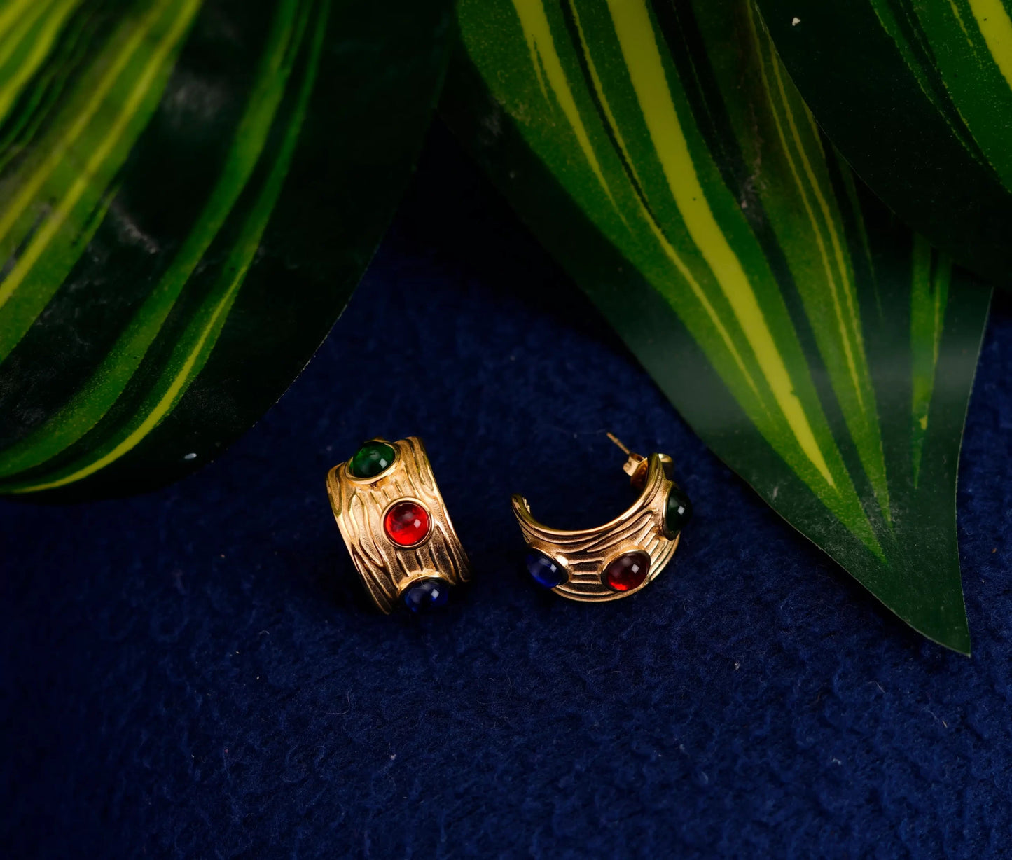Smara Muti-Coloured Half-Hoop Earrings