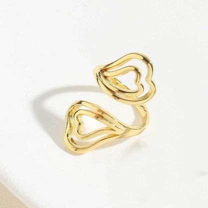 Smara Hollow Love Adjustable Ring