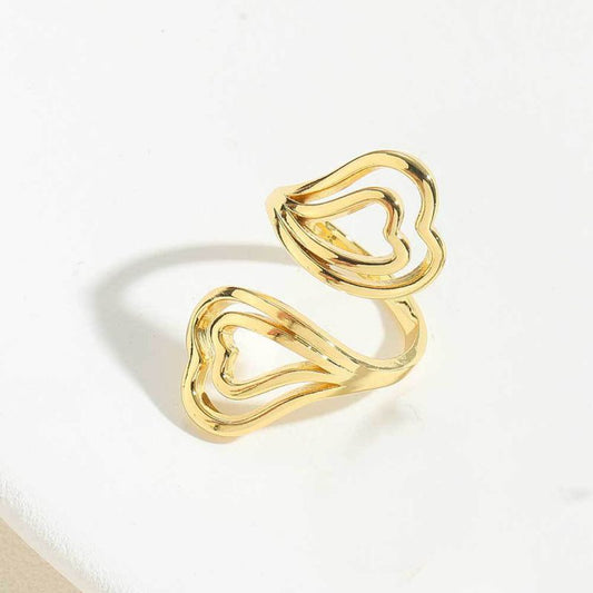 Smara Hollow Love Adjustable Ring