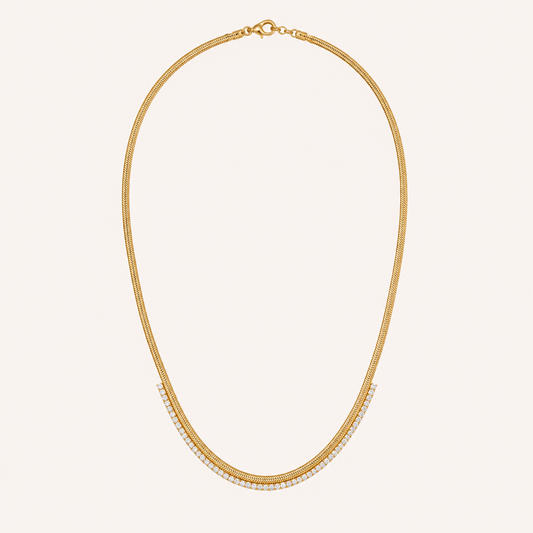 Smara 18K Gold Plated Tennis Chain Necklace