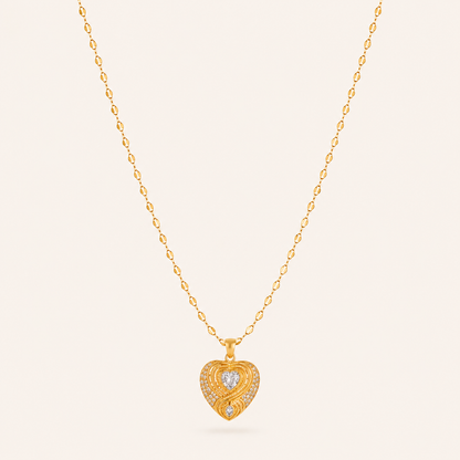 Smara Zirconium Love Pendant Necklace
