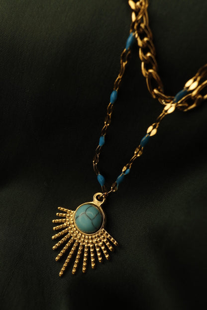 Smara Double layered Turquoise Stardom Necklace