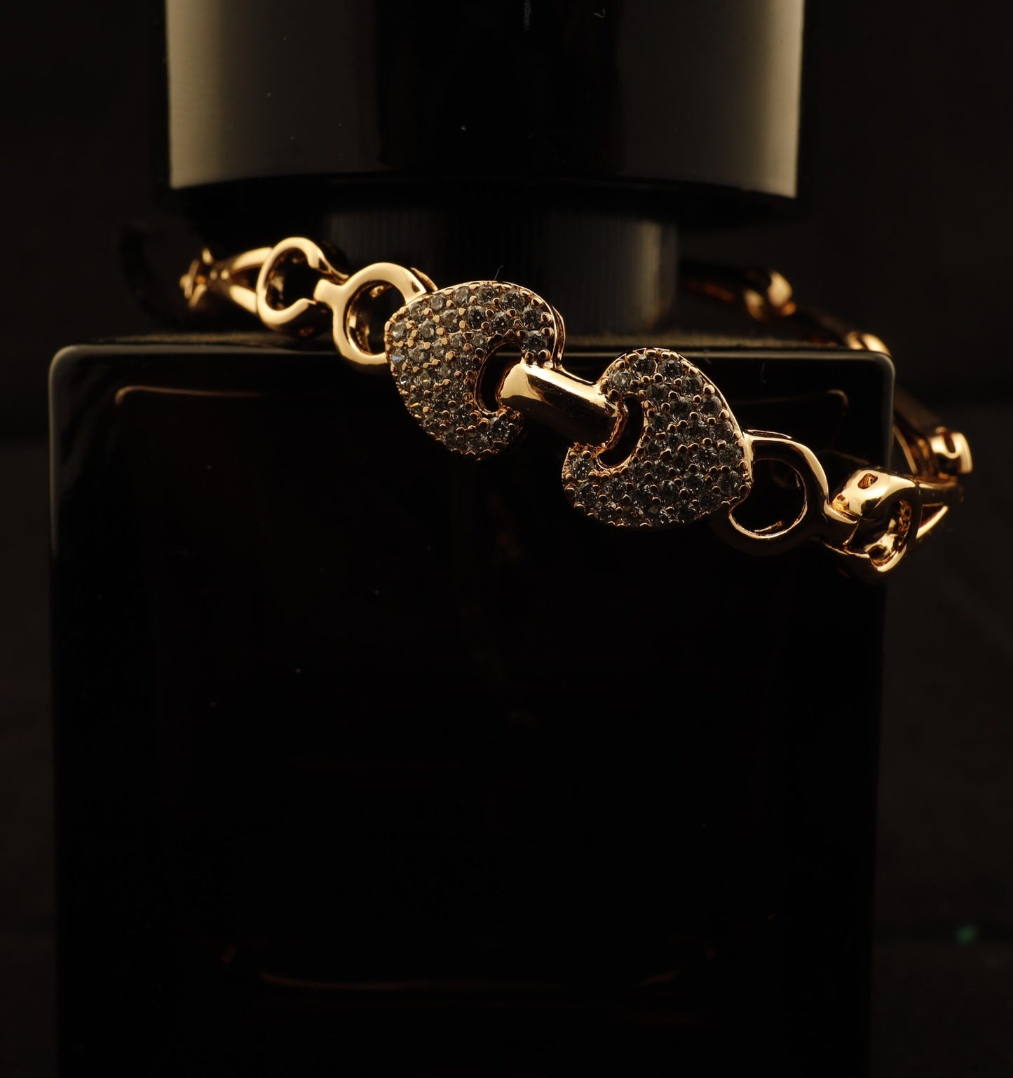 Smara American Diamond 18k gold plated heart bracelet