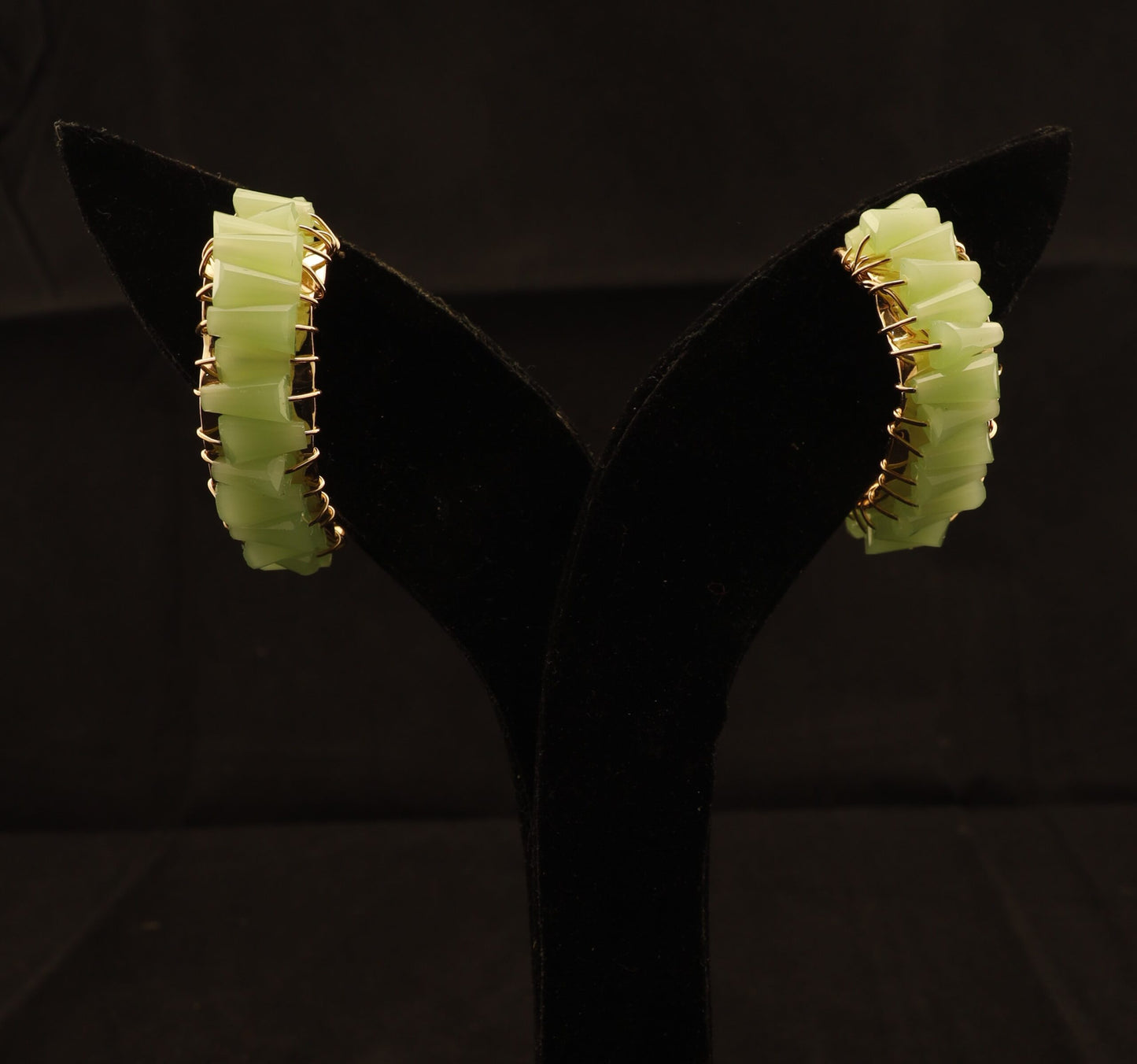 Smara Half-Hoop Tropical crystal earrings