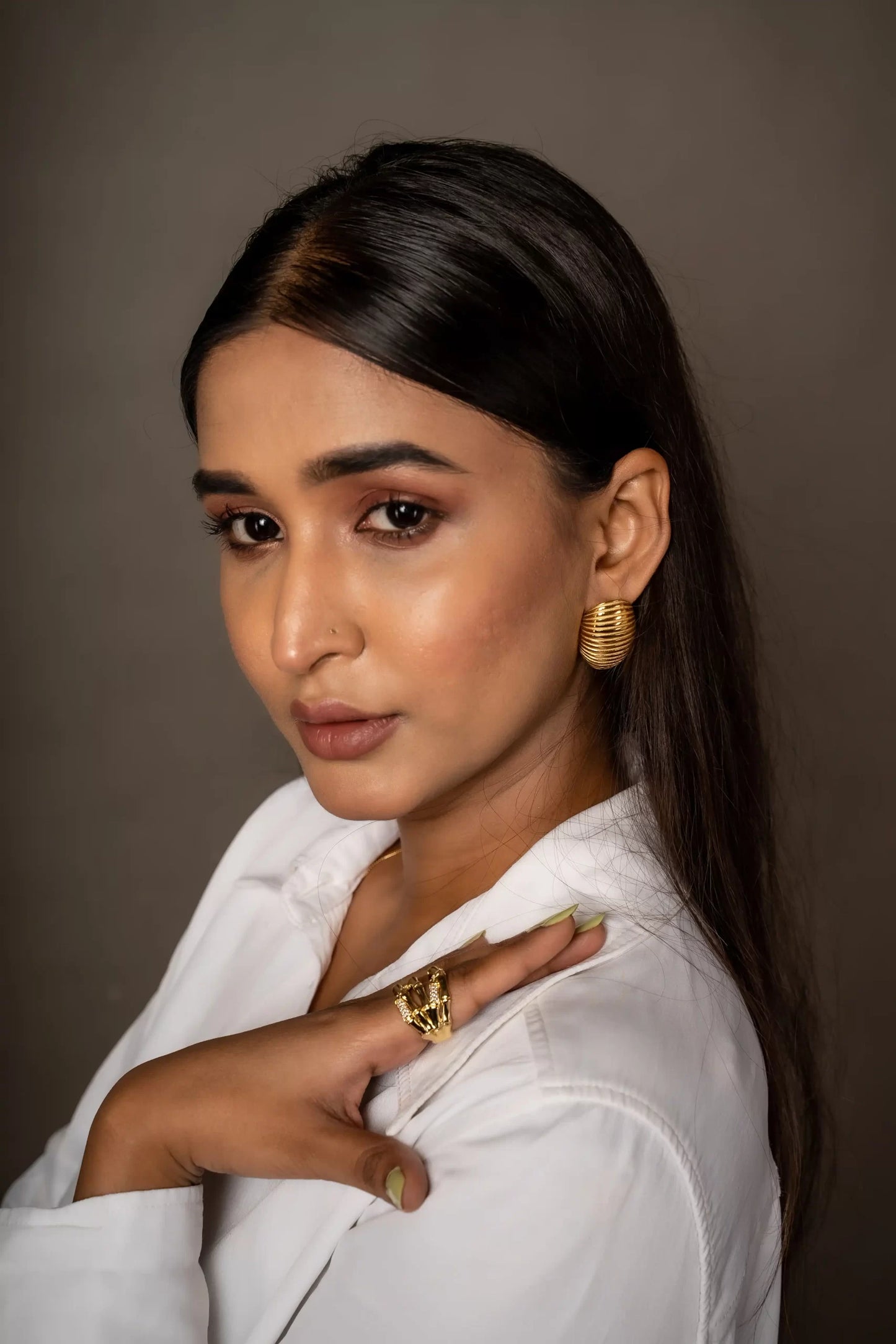 Smara Bettle Bug Stud Earrings