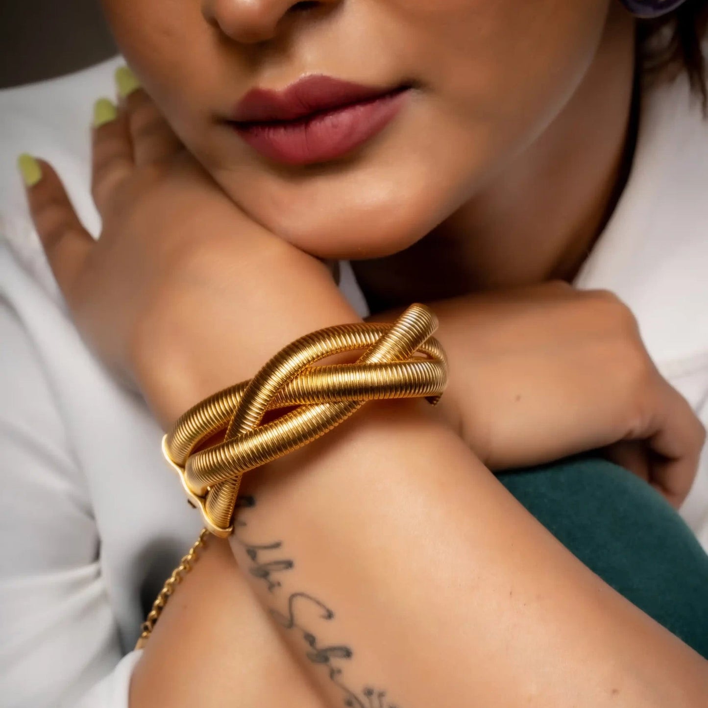 Smara Snake Bone Chain Multi-Layered Bracelet